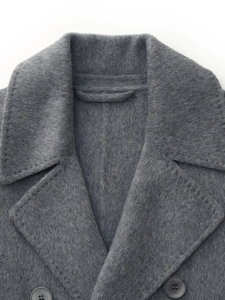Alpaca Wool Longline Women Overcoat