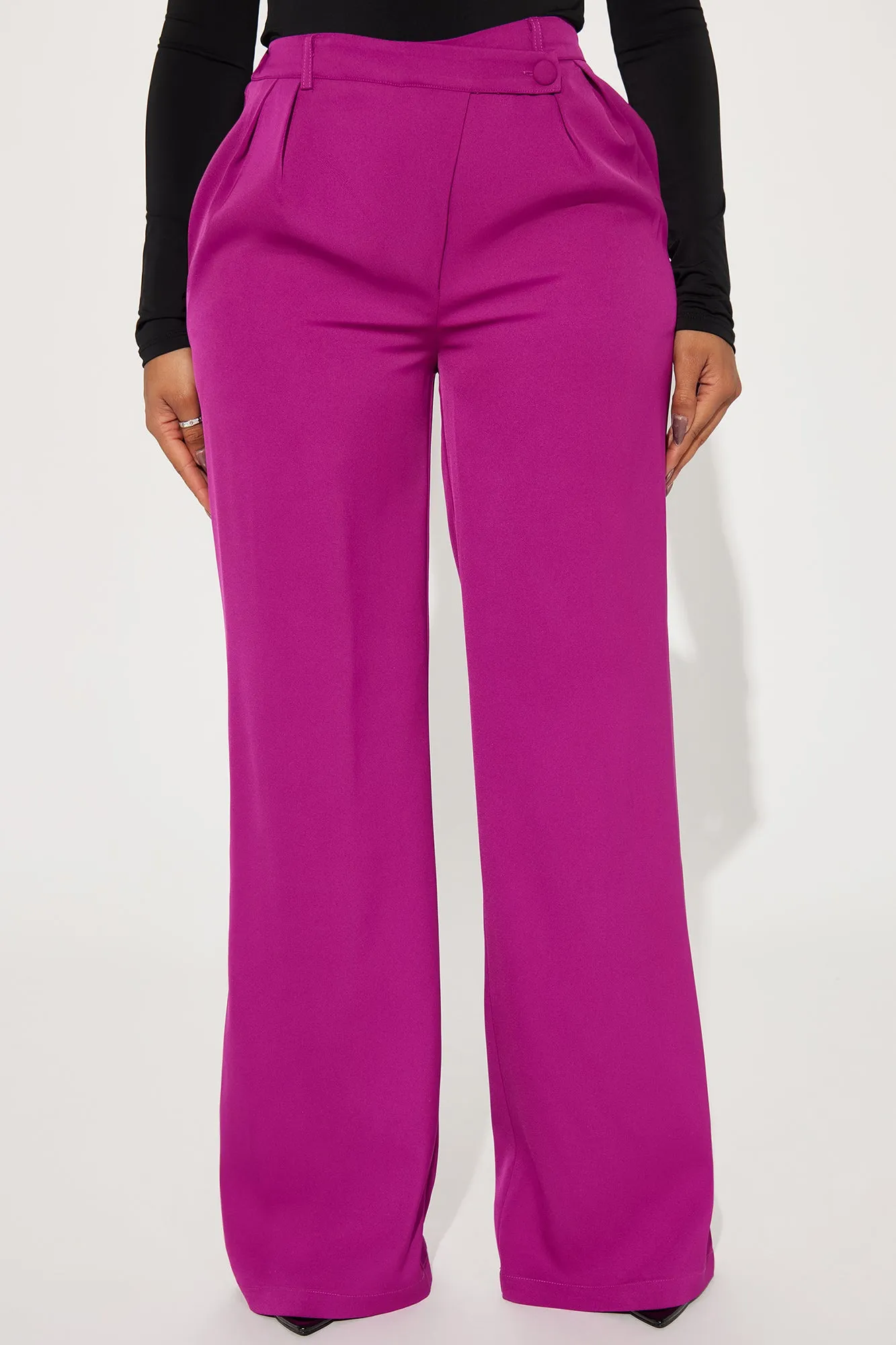 Annalise Asymmetrical Trouser - Magenta