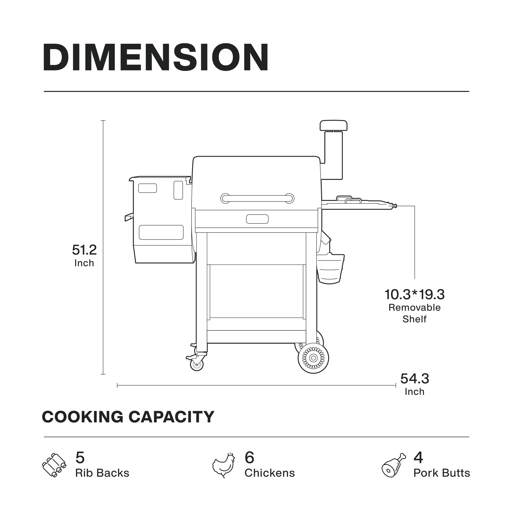 ASMOKE Signature Wood Pellet Grill Smoker AS660