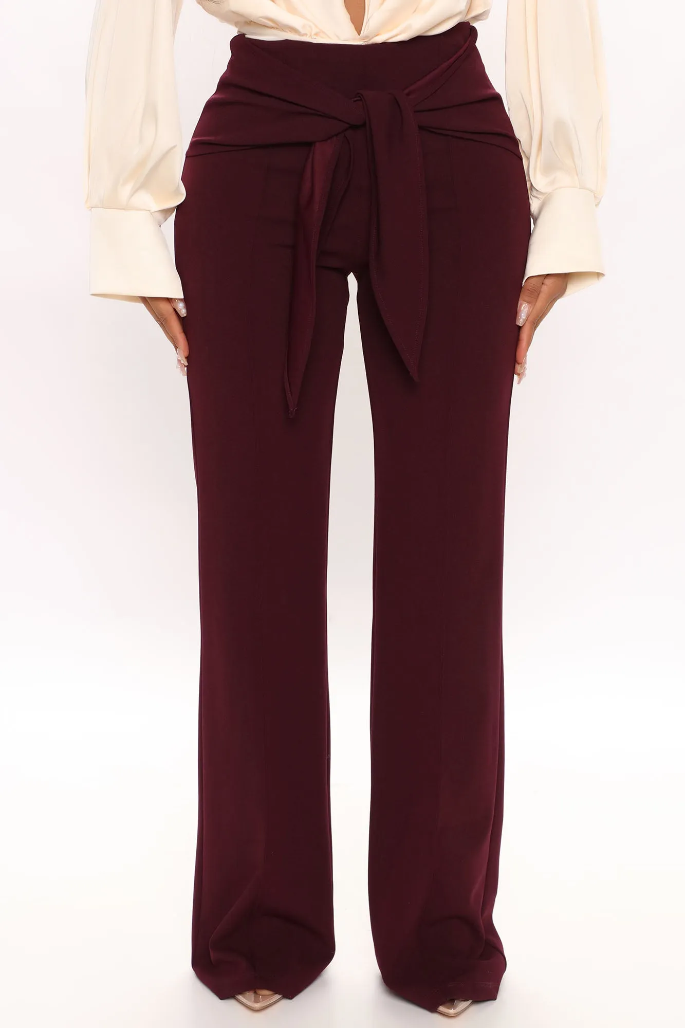 Behind Closed Doors Dress Pant 35 - Burgundy