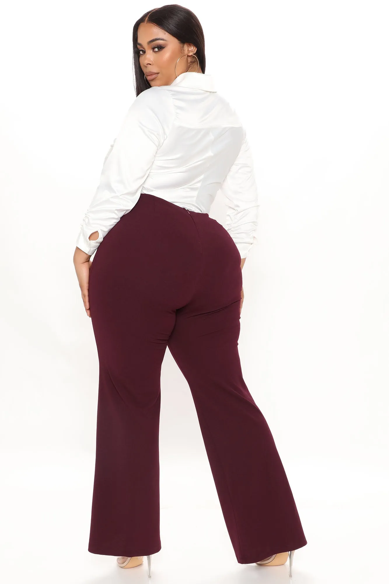 Behind Closed Doors Dress Pant 35 - Burgundy