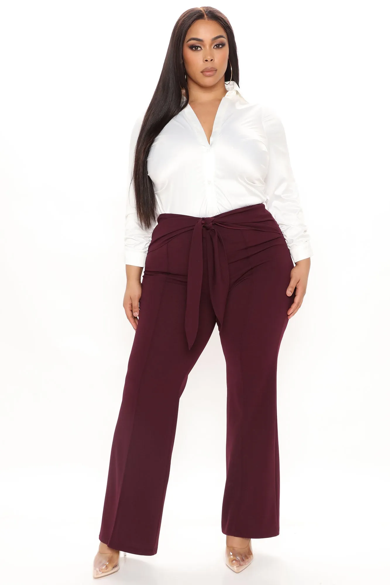 Behind Closed Doors Dress Pant 35 - Burgundy