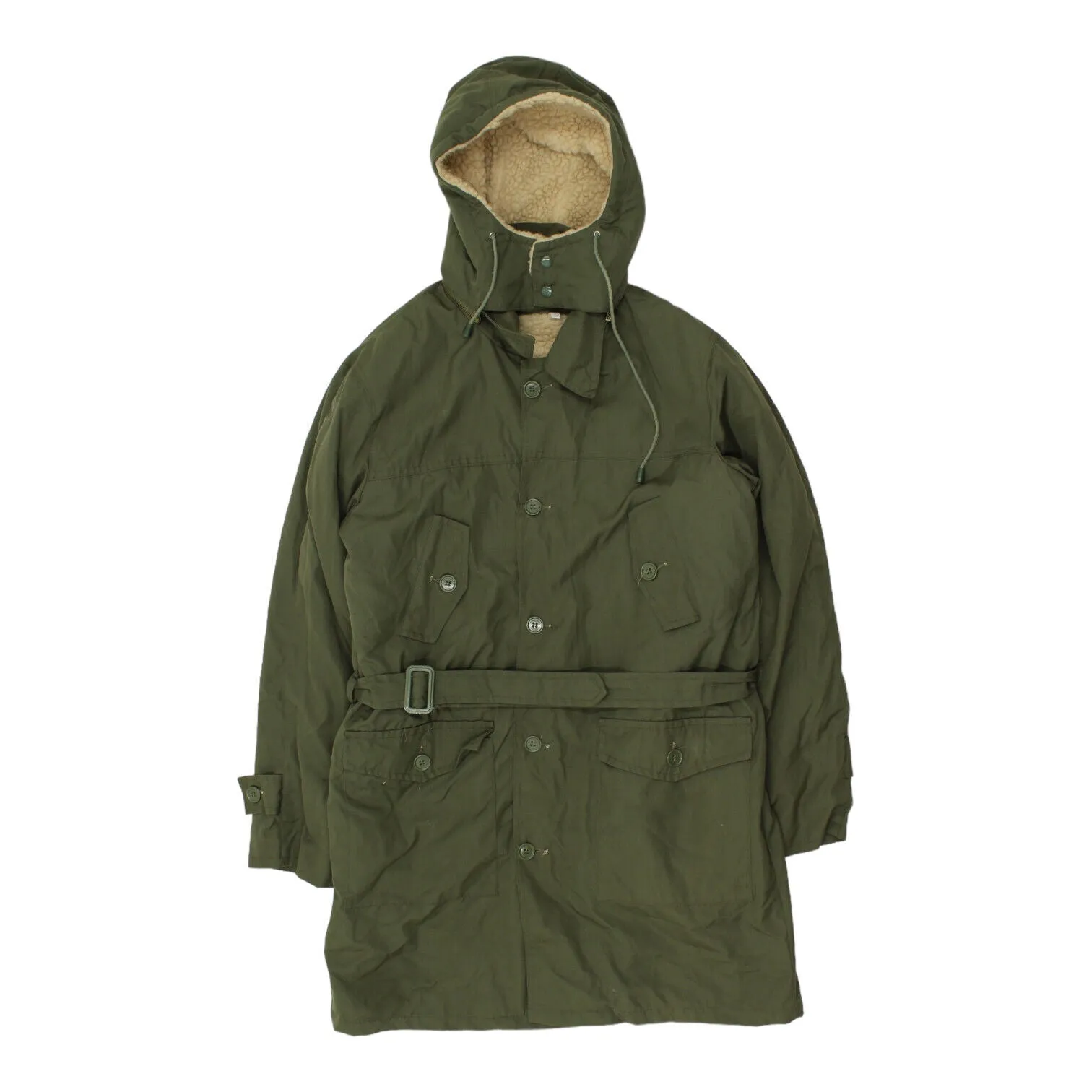 Big Smith Mens Green Pile Lined Parka Jacket | Vintage High End Designer Coat