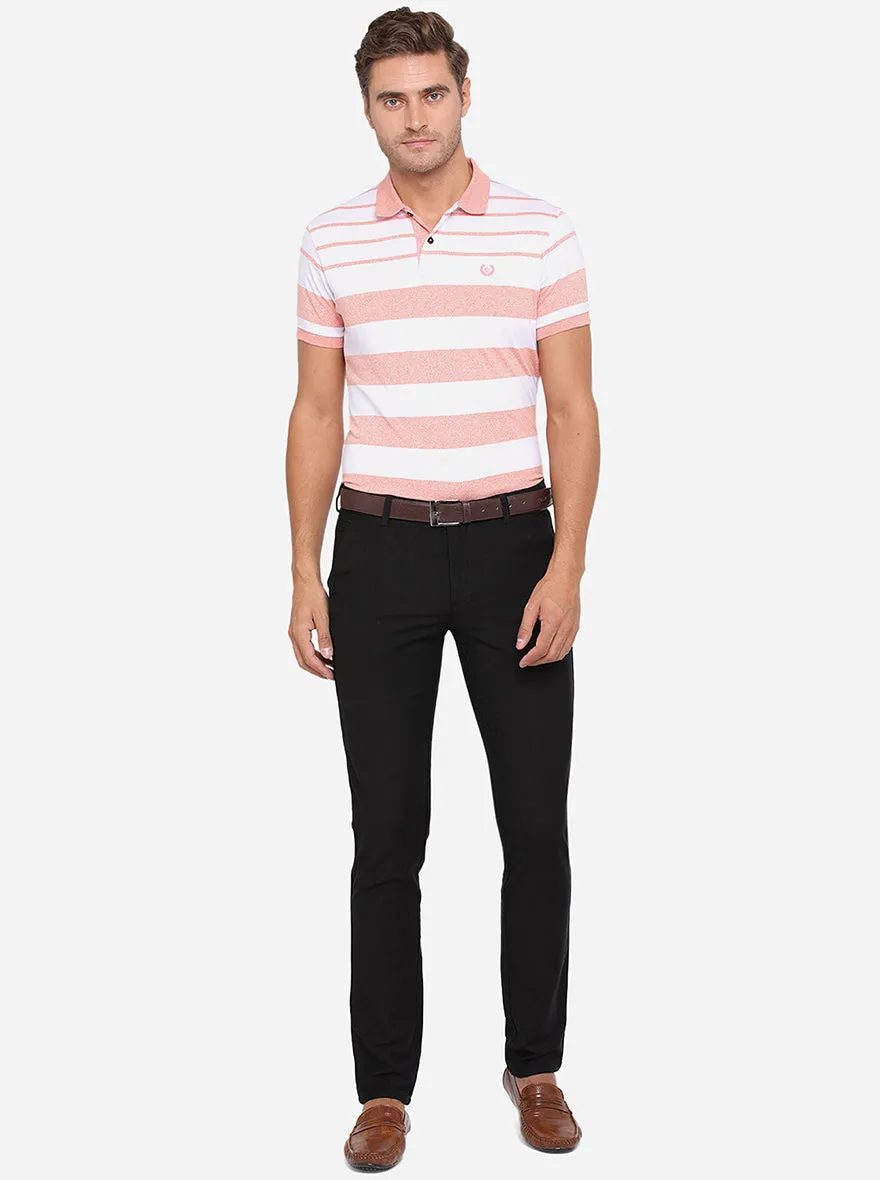 Black Checked Uno Fit Casual Trouser | JadeBlue
