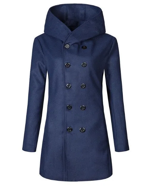 Blade Runner Jacket Men's Hooded Woolen Coat Overcoat Jacket