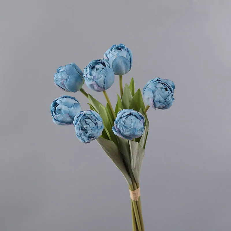 Bulk Exclusive 7Pcs Burnt Tulip Stems Bouquet Artificial Floral Wholesale