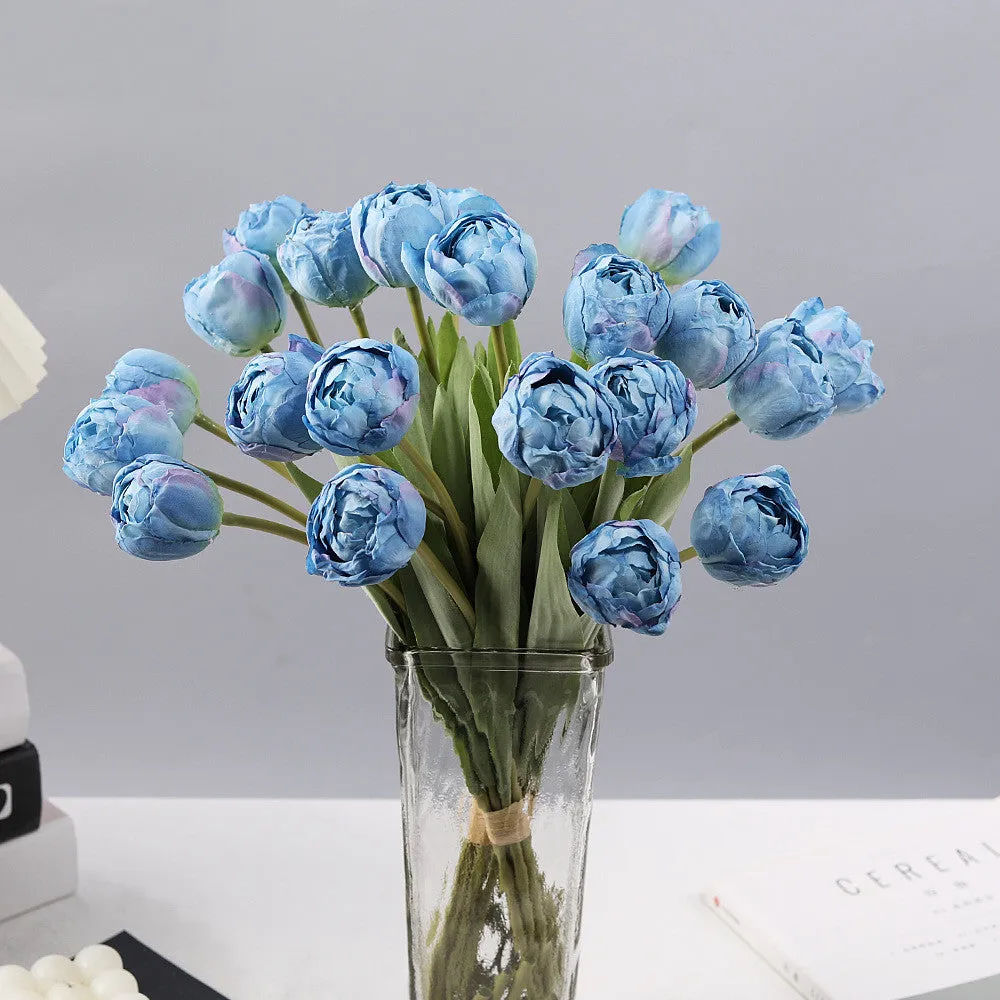 Bulk Exclusive 7Pcs Burnt Tulip Stems Bouquet Artificial Floral Wholesale