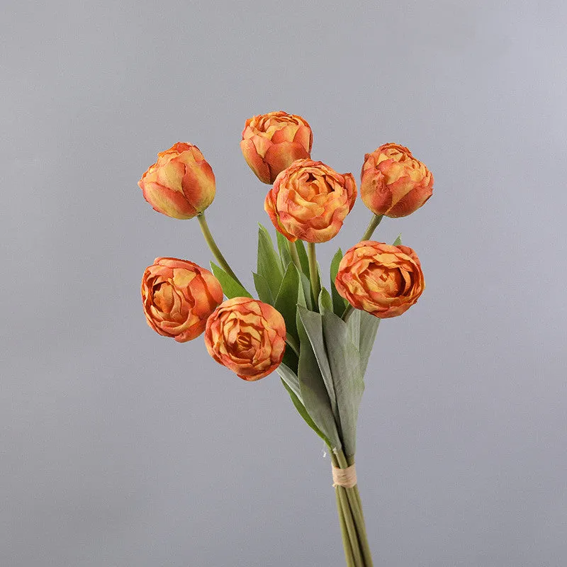 Bulk Exclusive 7Pcs Burnt Tulip Stems Bouquet Artificial Floral Wholesale