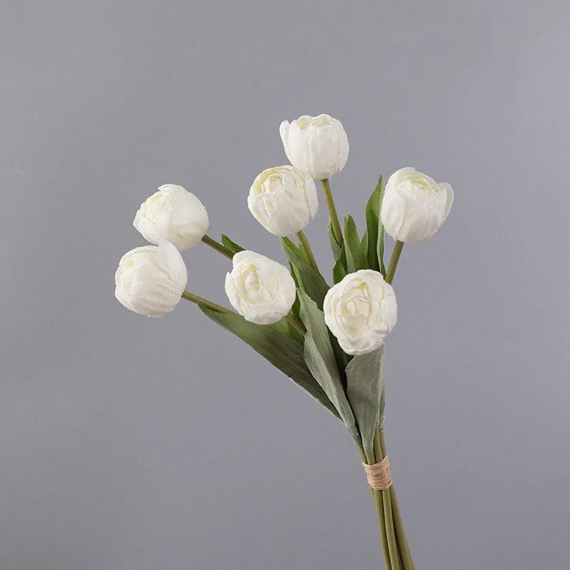 Bulk Exclusive 7Pcs Burnt Tulip Stems Bouquet Artificial Floral Wholesale