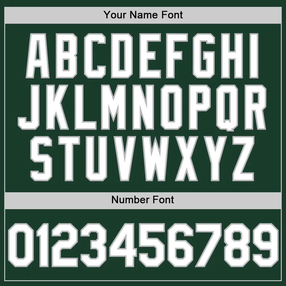 Custom Green White-Gray Authentic Sleeveless Baseball Jersey