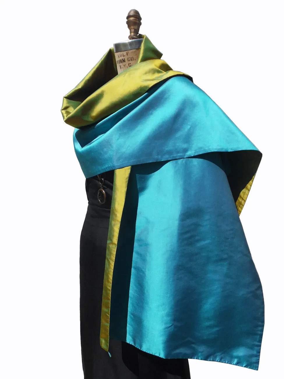 Double Sided Evening Shawl oyal Blue Silver
