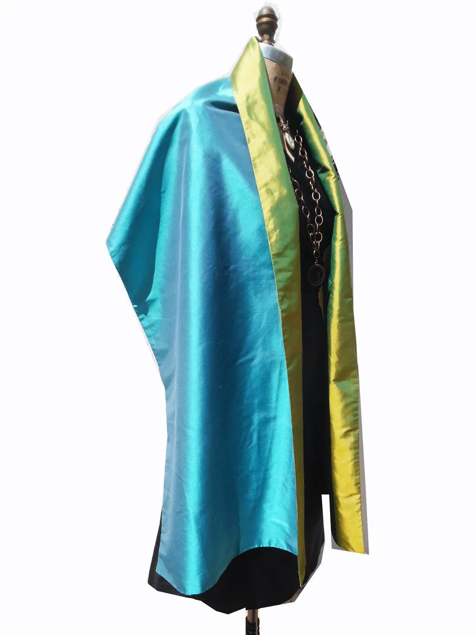 Double Sided Evening Shawl oyal Blue Silver
