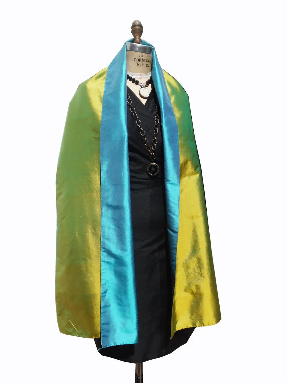 Double Sided Evening Shawl oyal Blue Silver