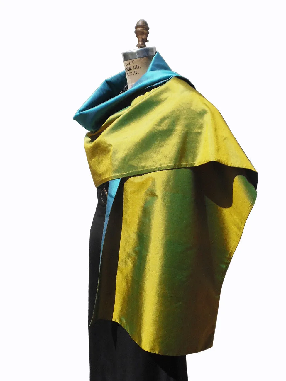 Double Sided Evening Shawl oyal Blue Silver