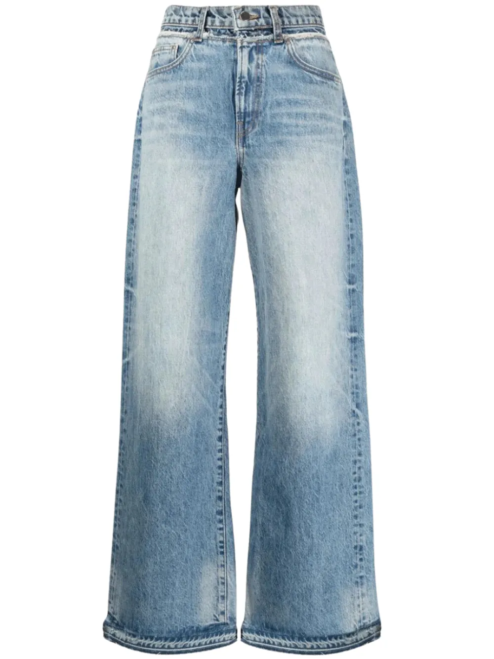 Double Waistband Wide Leg Jean