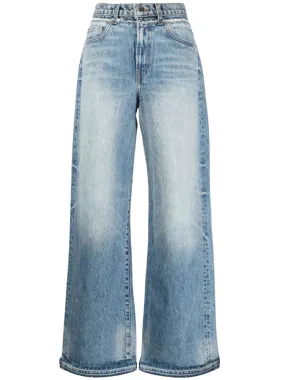 Double Waistband Wide Leg Jean