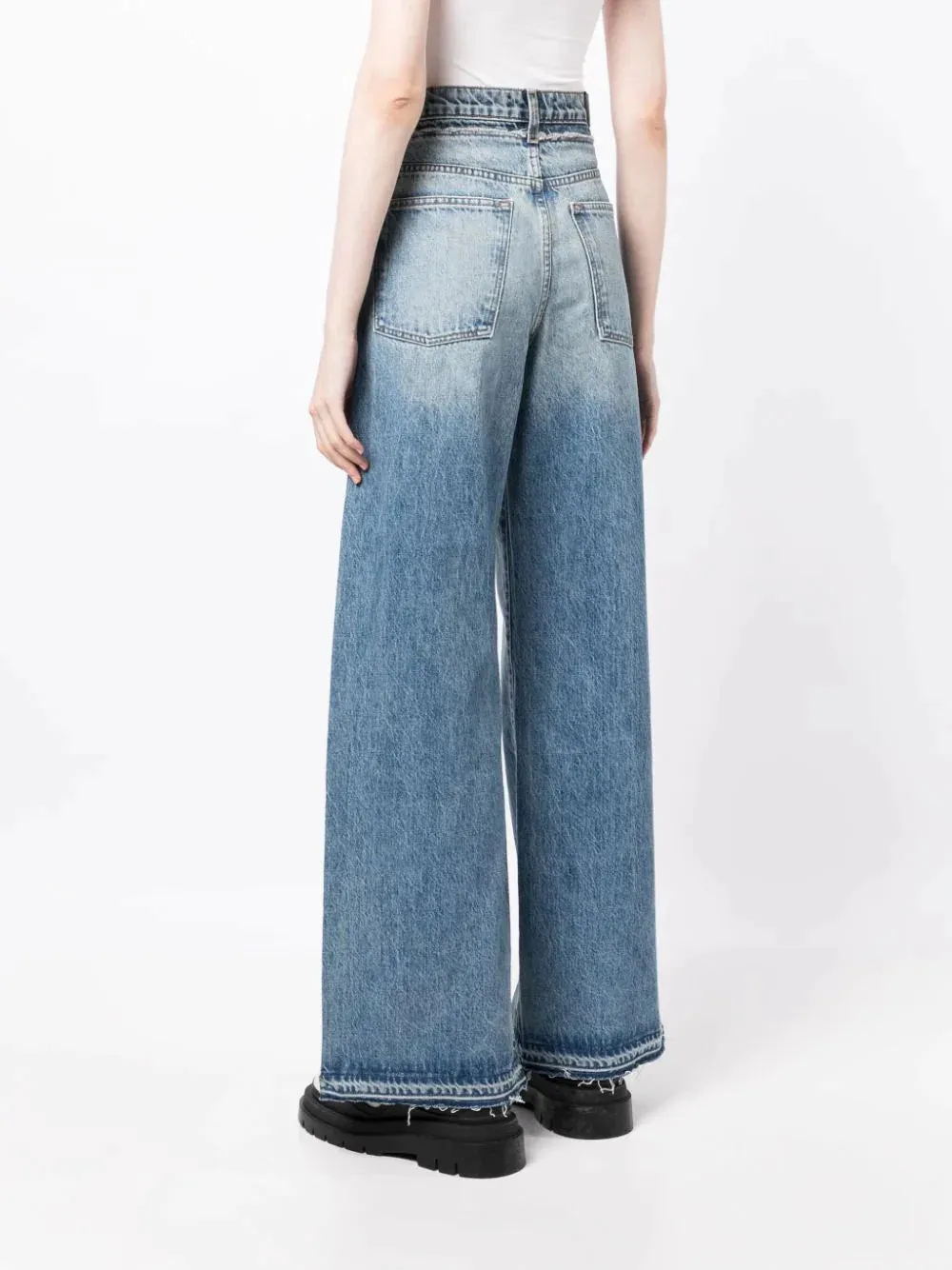 Double Waistband Wide Leg Jean