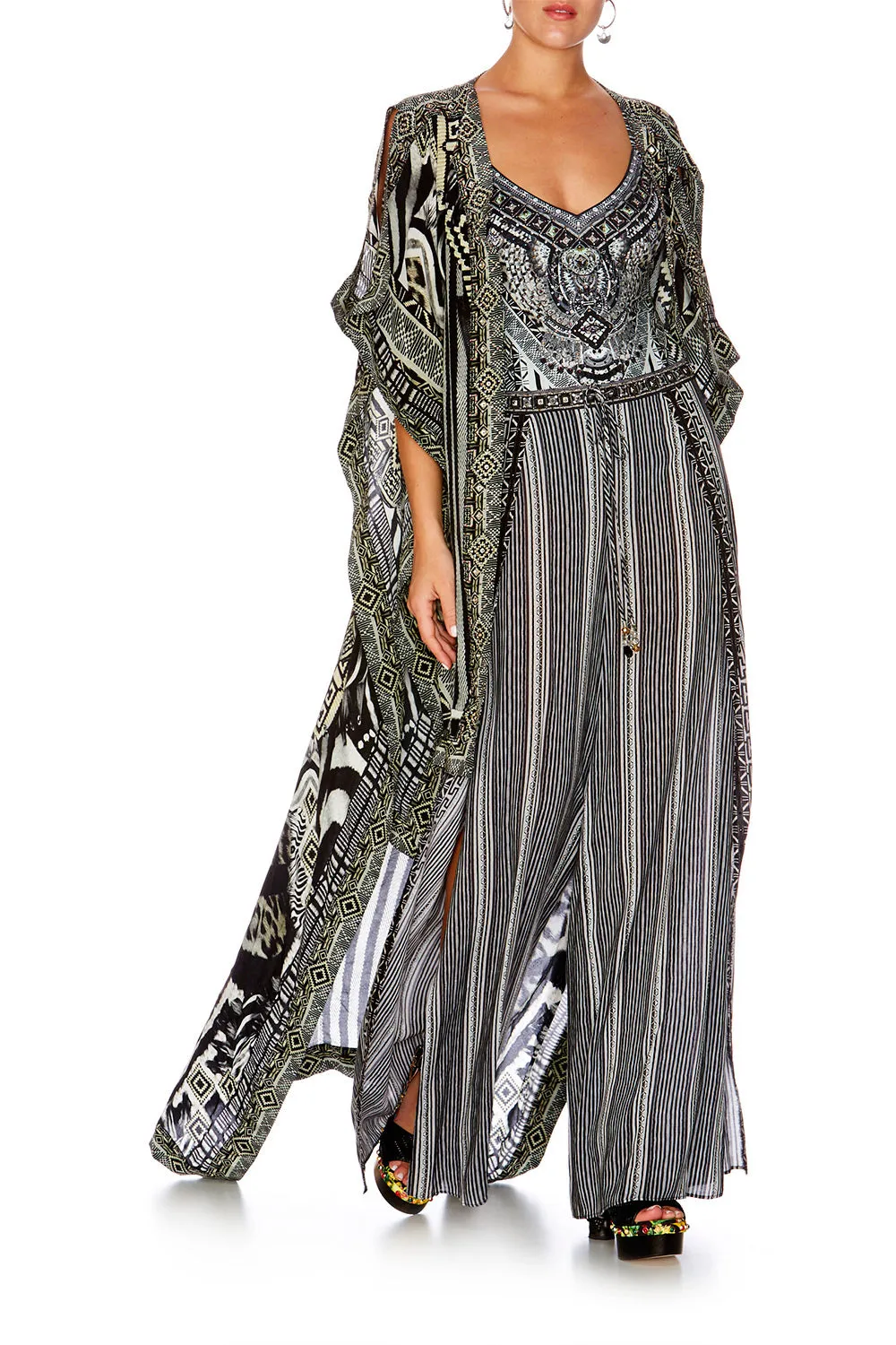 DRAPE LONG BACK OVERLAY TRIBAL THEORY