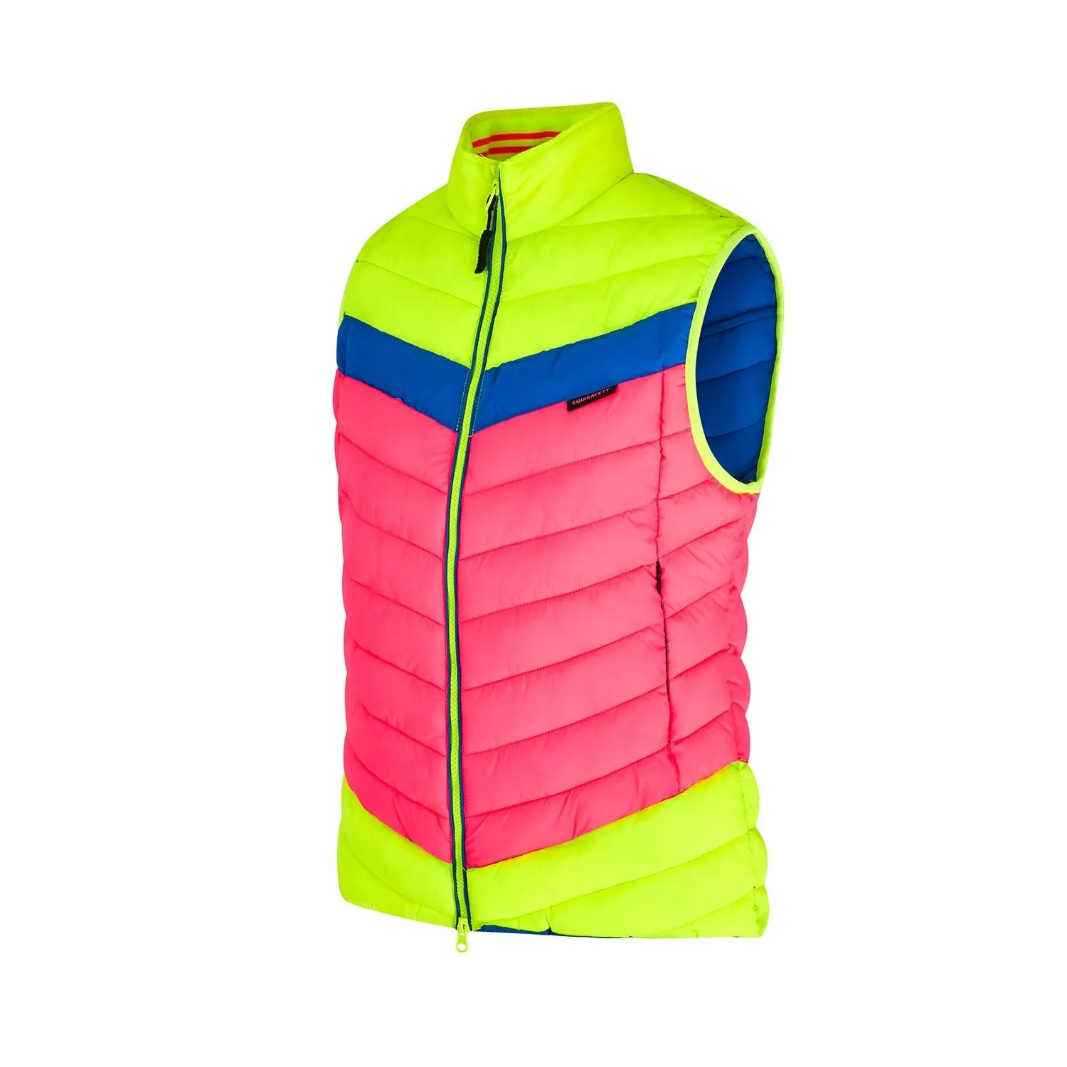 Equisafety Hi-Vis Riding Gilet Pink/Yellow