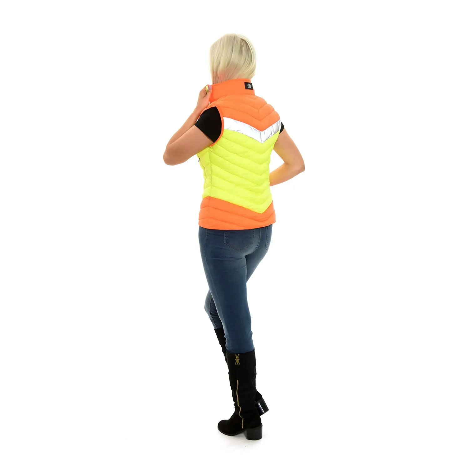 Equisafety Hi-Vis Riding Gilet Yellow/Orange