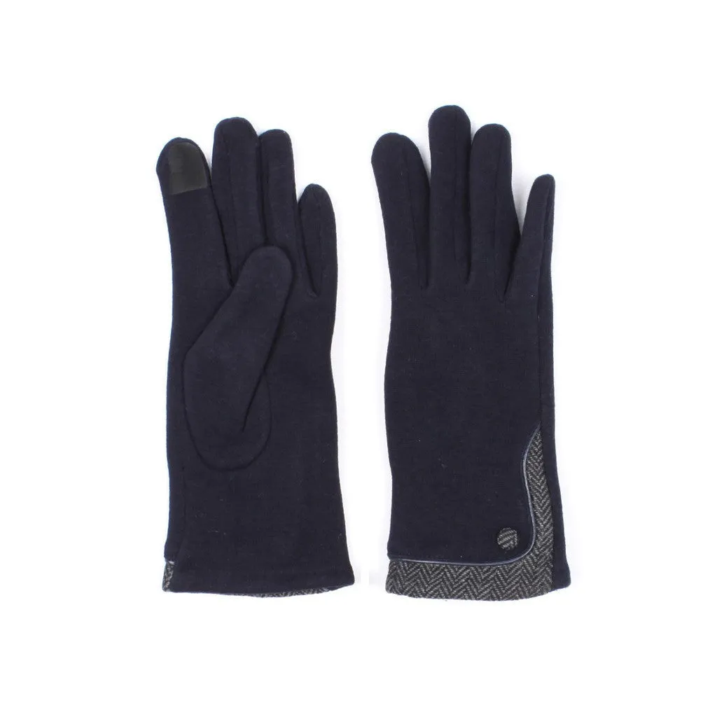 Herringbone Lined Texting Gloves