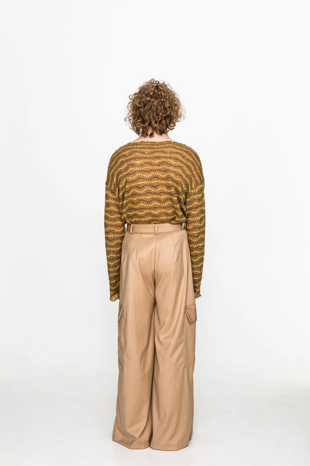 Kanu Pants Striped Beige