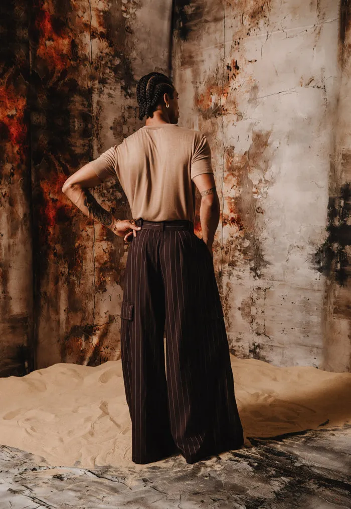 Kanu Pants Striped Brown