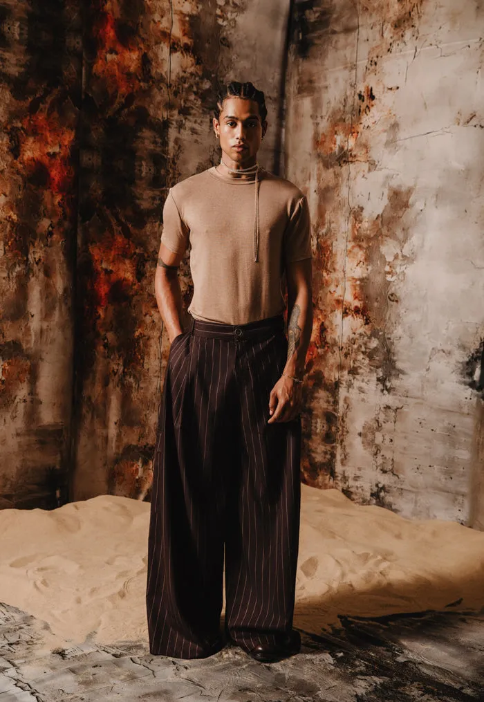 Kanu Pants Striped Brown