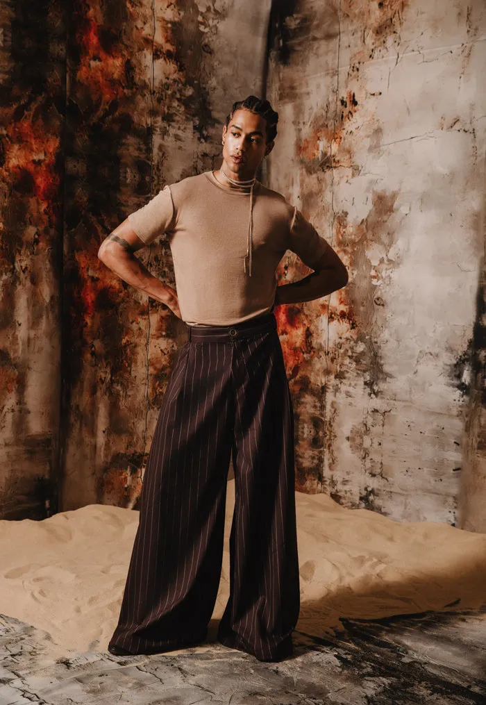 Kanu Pants Striped Brown