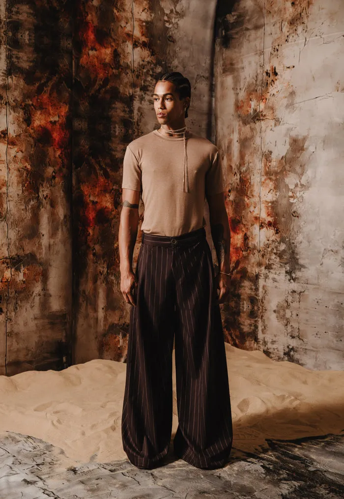 Kanu Pants Striped Brown