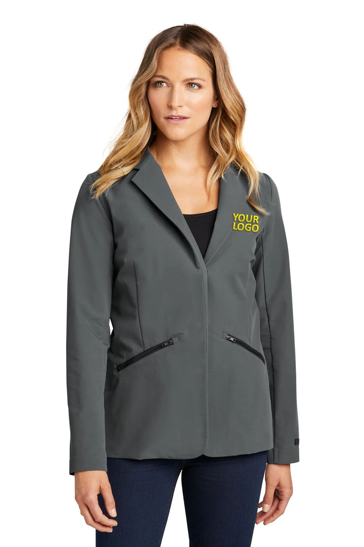 OGIO Ladies Fusion Branded Blazer, Tarmac Grey