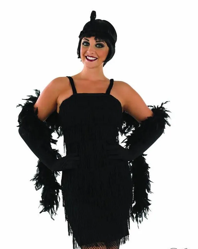 Roaring 1920's Girl Black Flapper Costume
