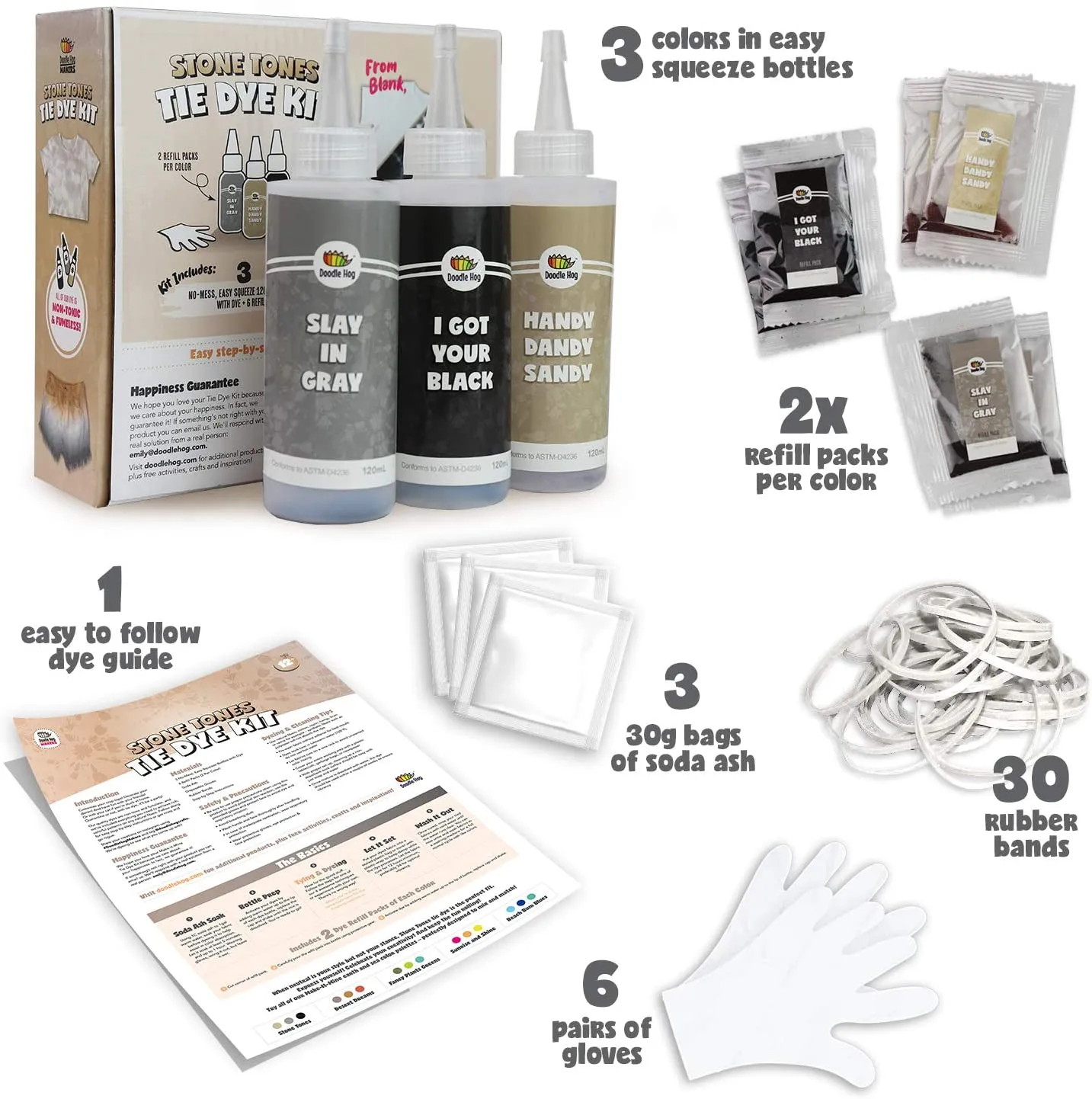 Stone Tones Tie Dye Kit