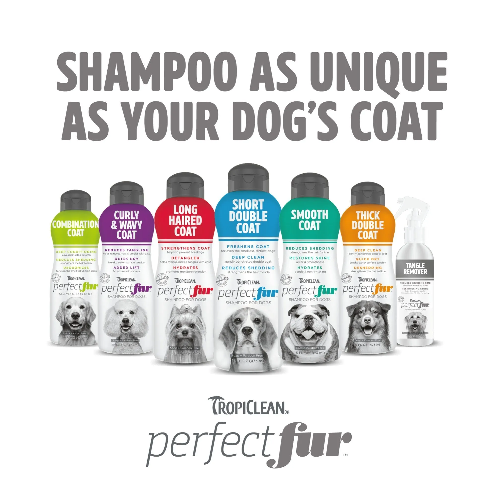 Tropiclean Perfectfur - Thick Double Coat - Dog Shampoo
