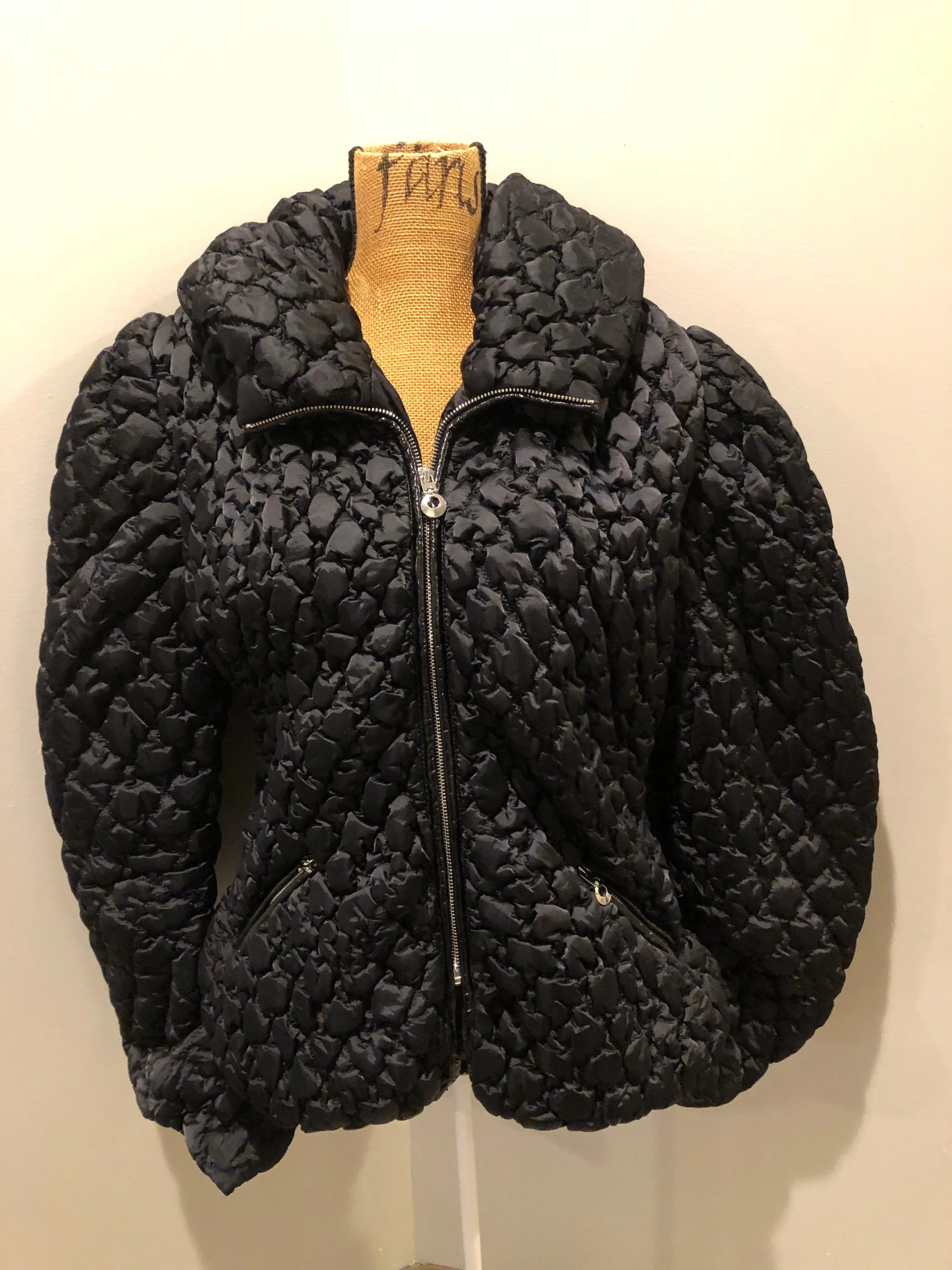 TWF Black Quilted Puffer Jacket