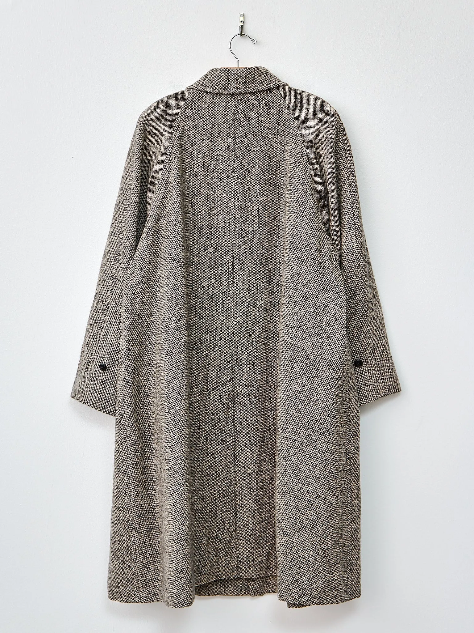 Umbrella Coat - Black Nep Donegal Tweed