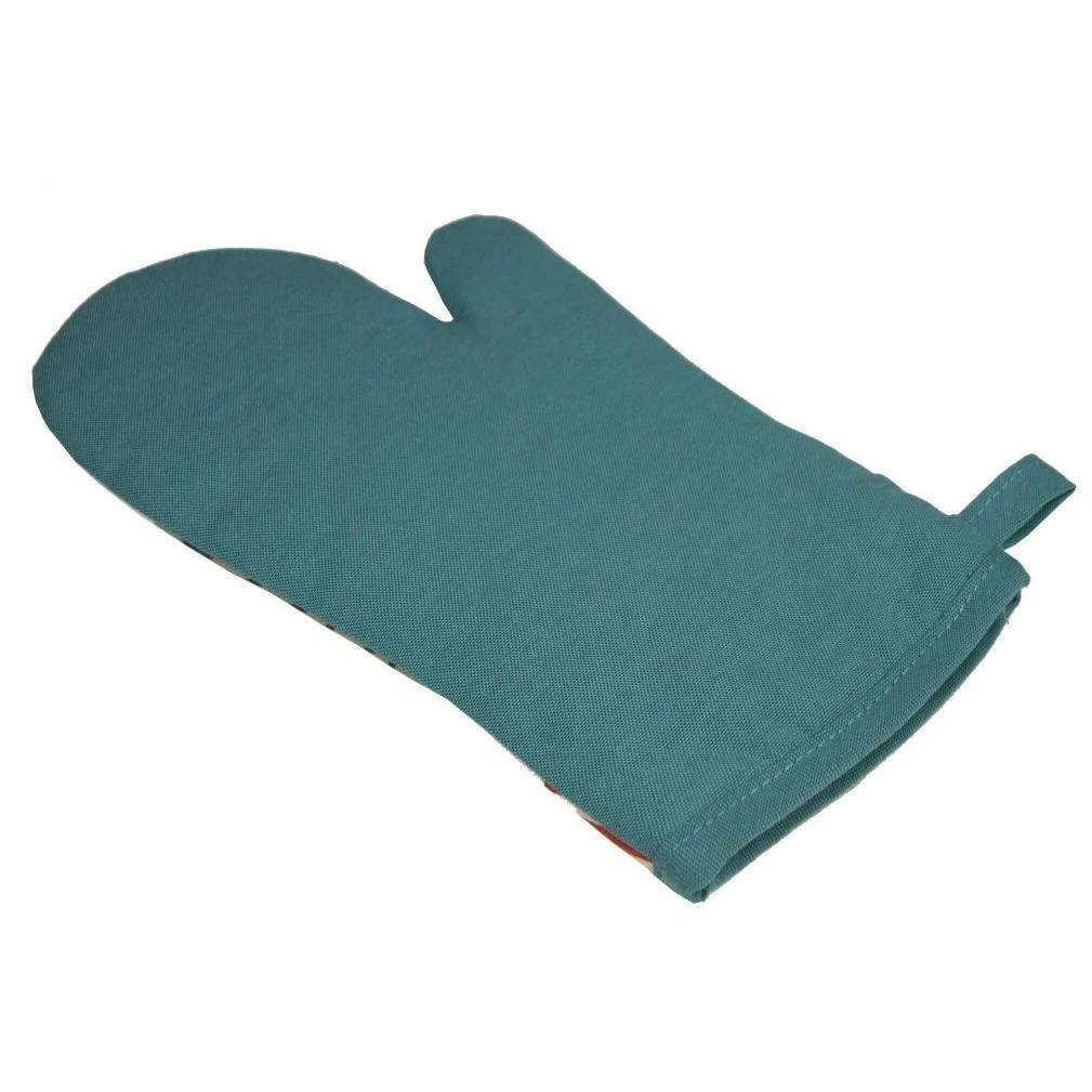 Vita Burnt Orange Cotton Print Single Oven Mitt
