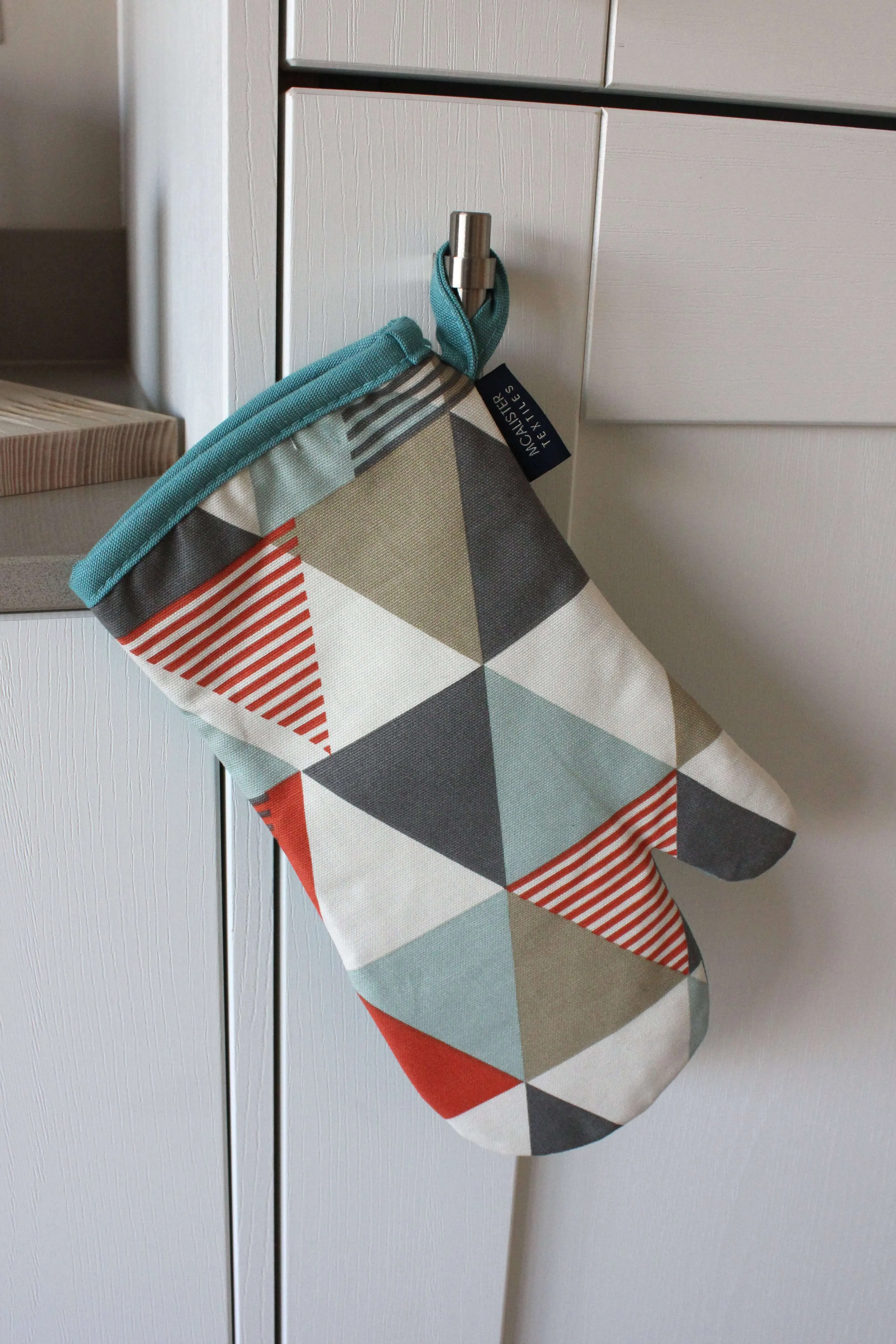 Vita Burnt Orange Cotton Print Single Oven Mitt
