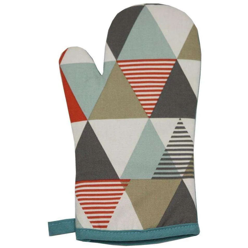 Vita Burnt Orange Cotton Print Single Oven Mitt
